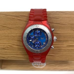 Technomarine Sport blue face red band watch